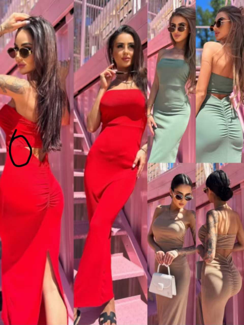 Vestito arricciato