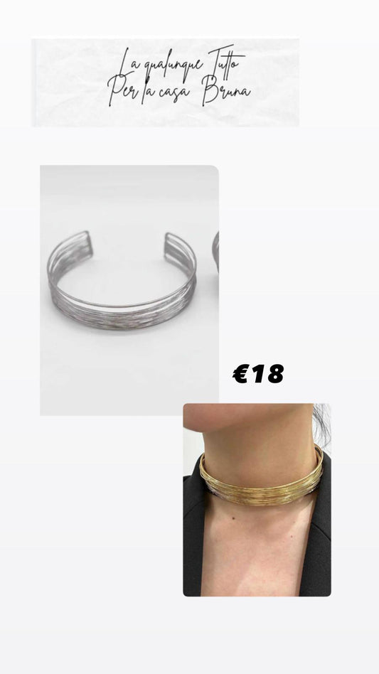 Collana girocollo 5 linee