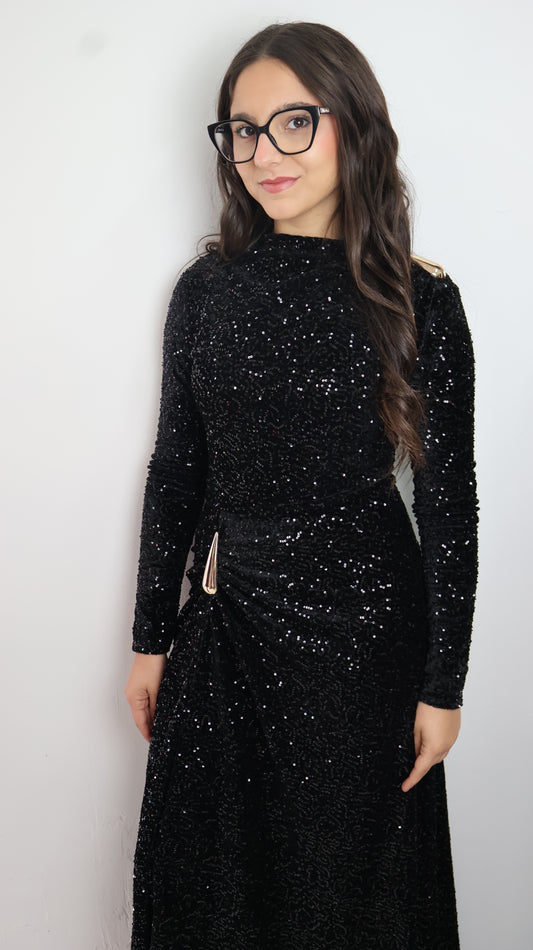 Vestito Lungo con Pagliette