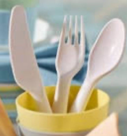 SET  POSATE DA  TAVOLA DA 6  IN PLASTICA