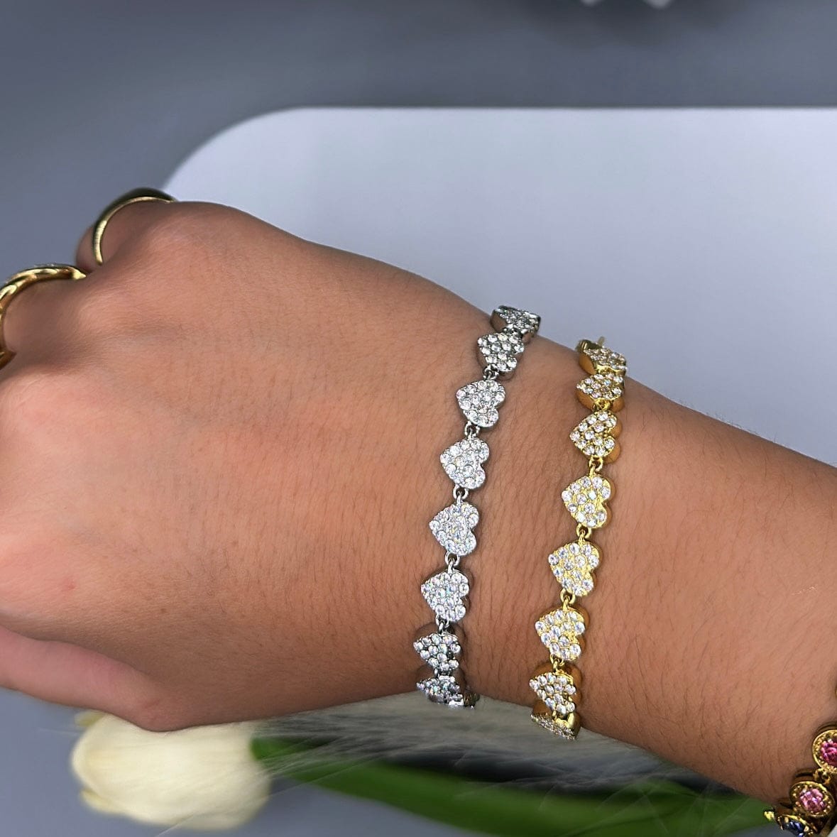 Bracciale Love strass