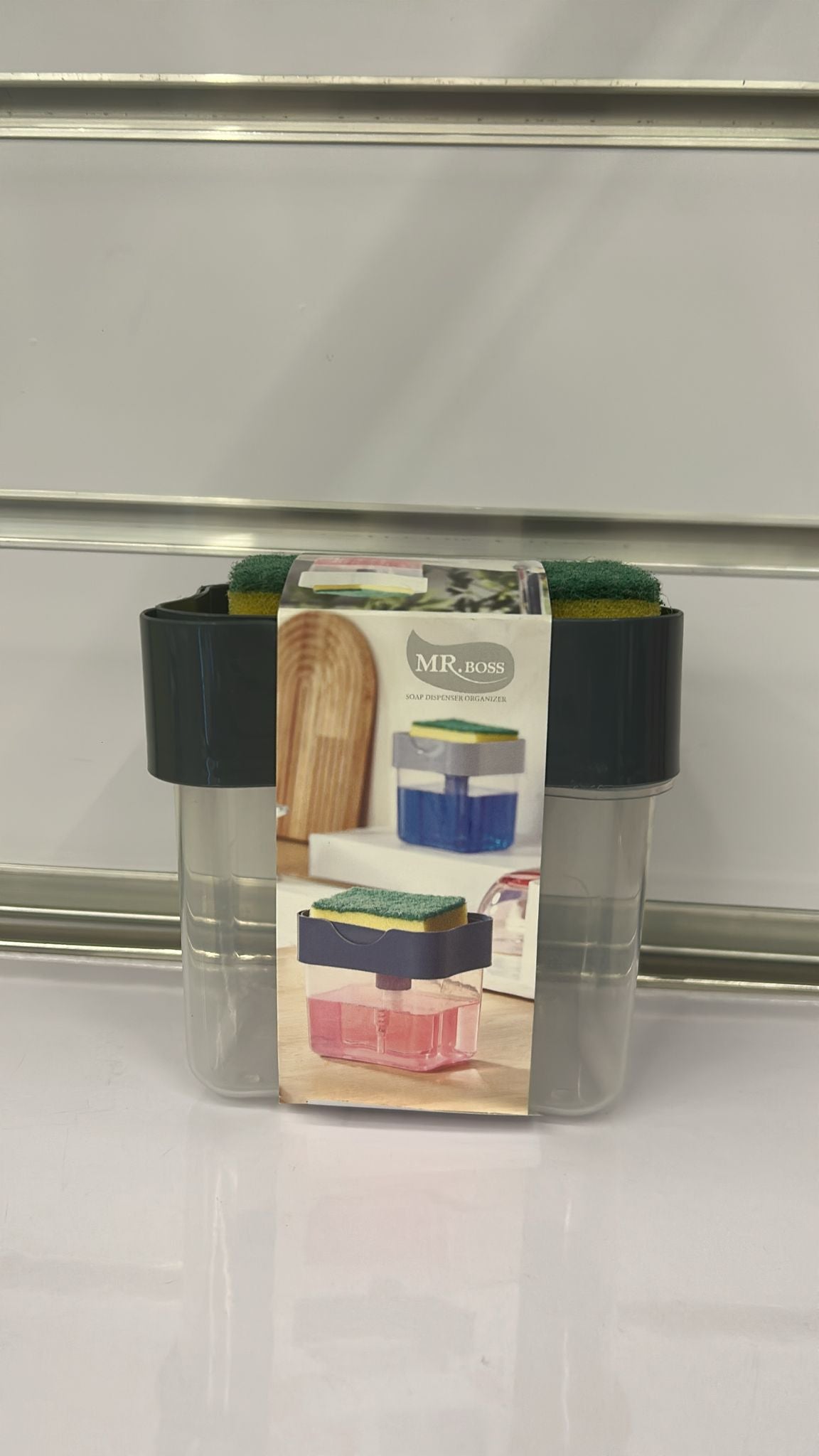 Dispenser sapone + porta spugna