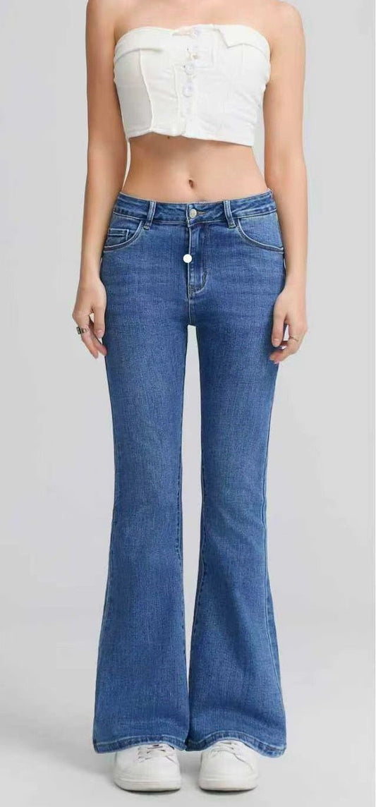 jeans curvy a zampa