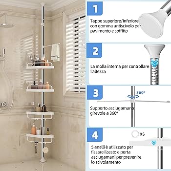 Mensola angolare bagno