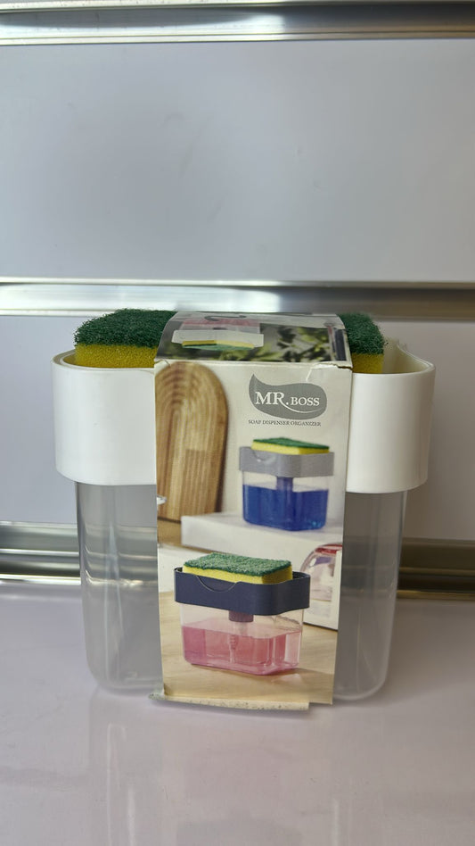 Dispenser sapone + porta spugna