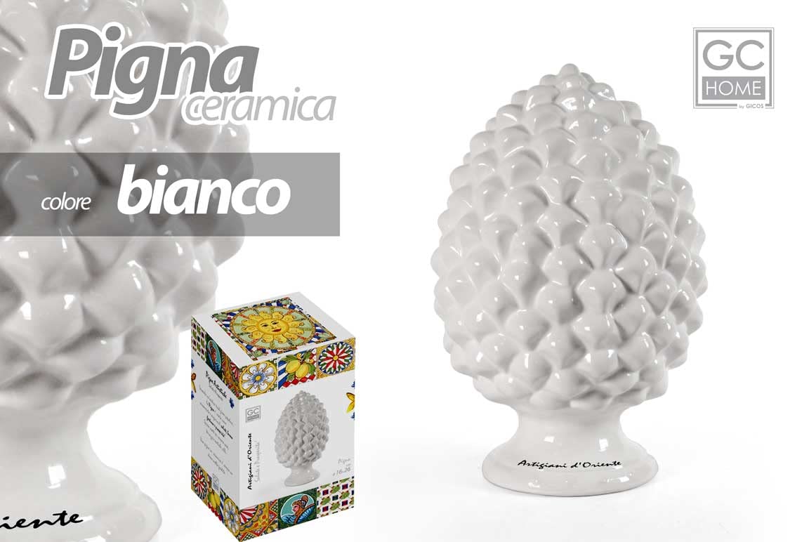 Pigna in Ceramica Grande | Bianca