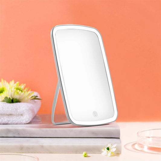 Specchio trucco con luci rettangolare