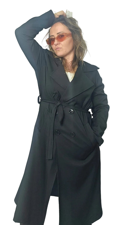 Trench lungo in cotone